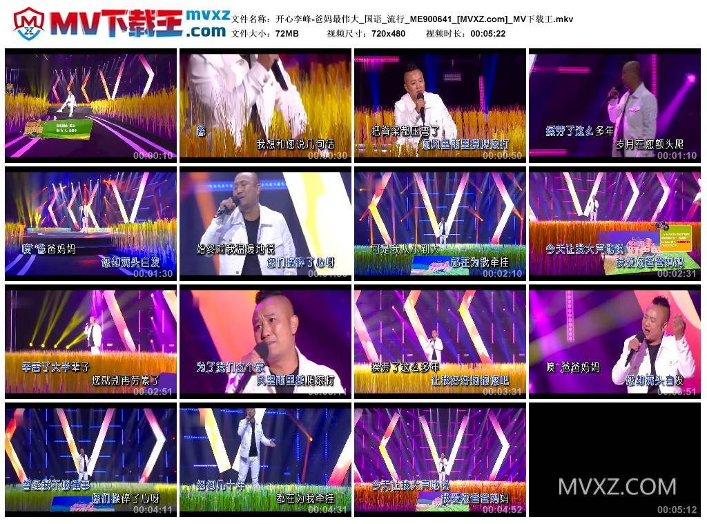 开心李峰-爸妈最伟大_国语_流行_ME900641